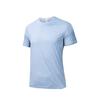 Comfortable Breathable Solid Color Round Neck Short Sleeve T-Shirt Men Tops Sky-Blue 152435102-2
