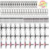 140pcs Fishing Swivels Tackle Kit Include Ball Bearing Barrel Swivels 3 Way Swivels Fishing Swivels with Snaps Tackle Box