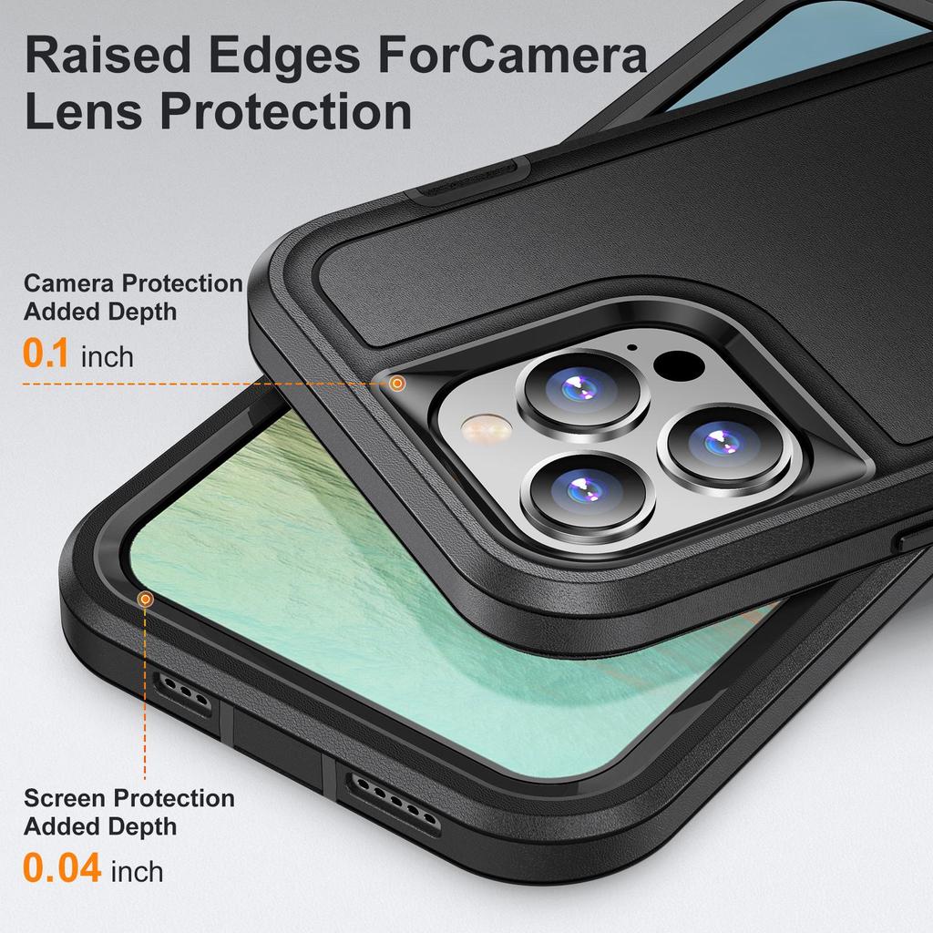 Ударопрочный тонкий чехол для телефона для iPhone 17 PRO Max, 16, 15, 14 с приподнятыми краями