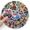 50 Colorful Frog Cartoon Creative Animal Stickers Personalized Decorative Water Cup Computer Skateboard Stickers