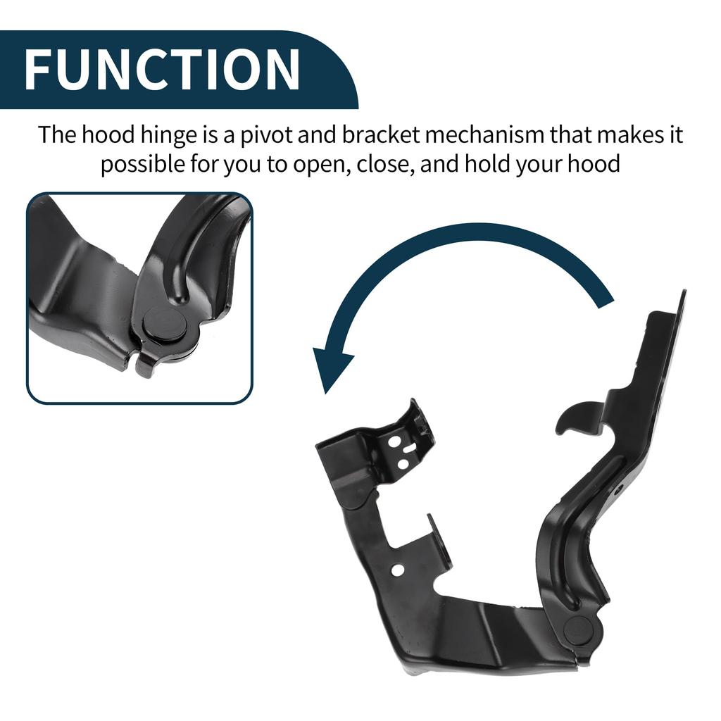 TUCKBOLD Петли капота для Toyota Camry Передняя сторона водителя и пассажира Передний капот 1 пара (5341006190/5342006160) 2012-2014, Кронштейны, Черный,