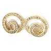 Les Trésors De Lily [M8913] - Gold Plated Earrings 'Sissi' White Gold - 14x13 Mm