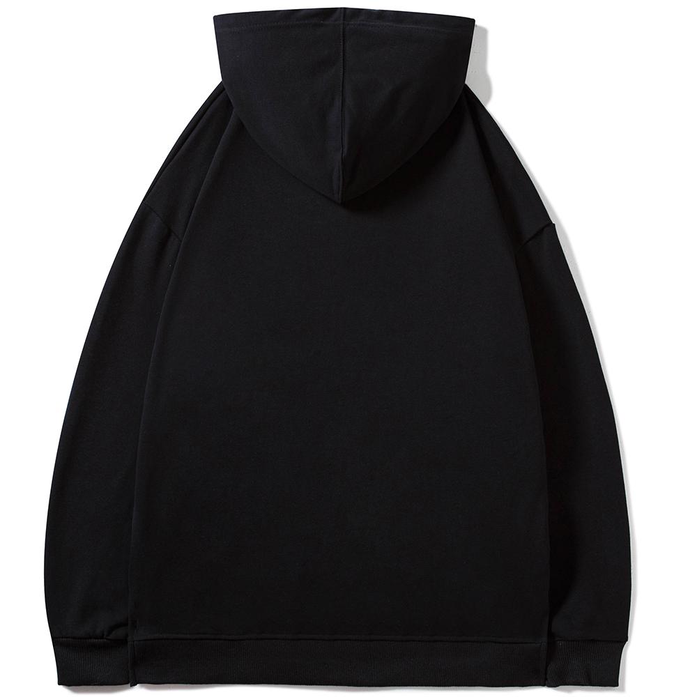 Men Premium Cotton Harajuku Hoodies Unknown Pleasures Print Funny Style Round Neck Casual Pullover