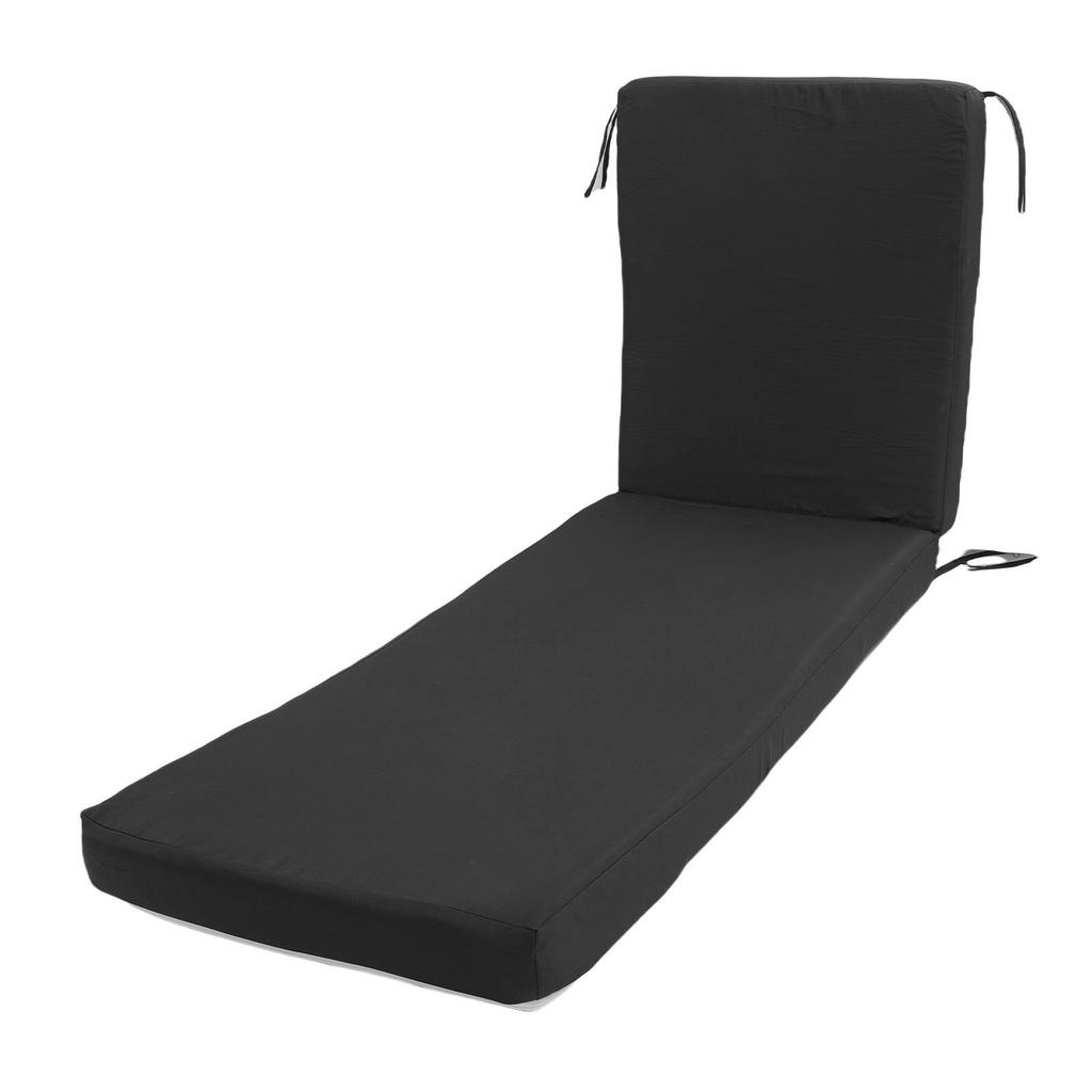 Lounge Chair Cushion with Ties Removable Rain Proof Fade Proof Sun Lounger Replacement Cushion for Bch Outdoor Patio