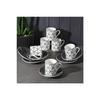 Набор кофейных чашек на 6 человек, фарфоровый набор кофейных чашек Aldon