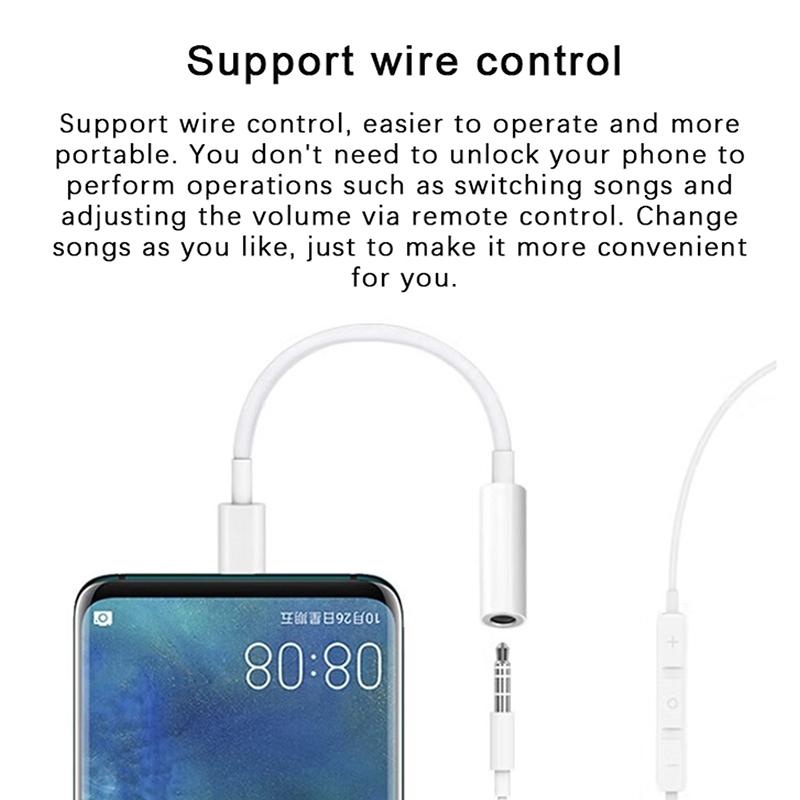 Type C To 3.5Mm Aux Adapter Type-C 3.5 Jack Audio Cable For Phone Headphone Converter