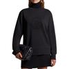 Moncler Monochrome Crystal Logo Crew Neck Long Sleeve Sweatshirt Women sweatshirt Black 8G00053899TR999