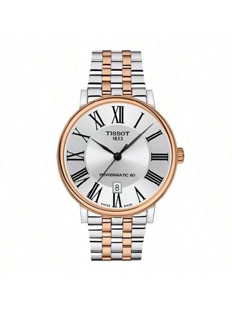 Tissot Серия Carson Zenme, автоматический механический механизм, модные и классические мужские часы, Rui Watch, белый циферблат 40 мм, T122.407.22.033.00