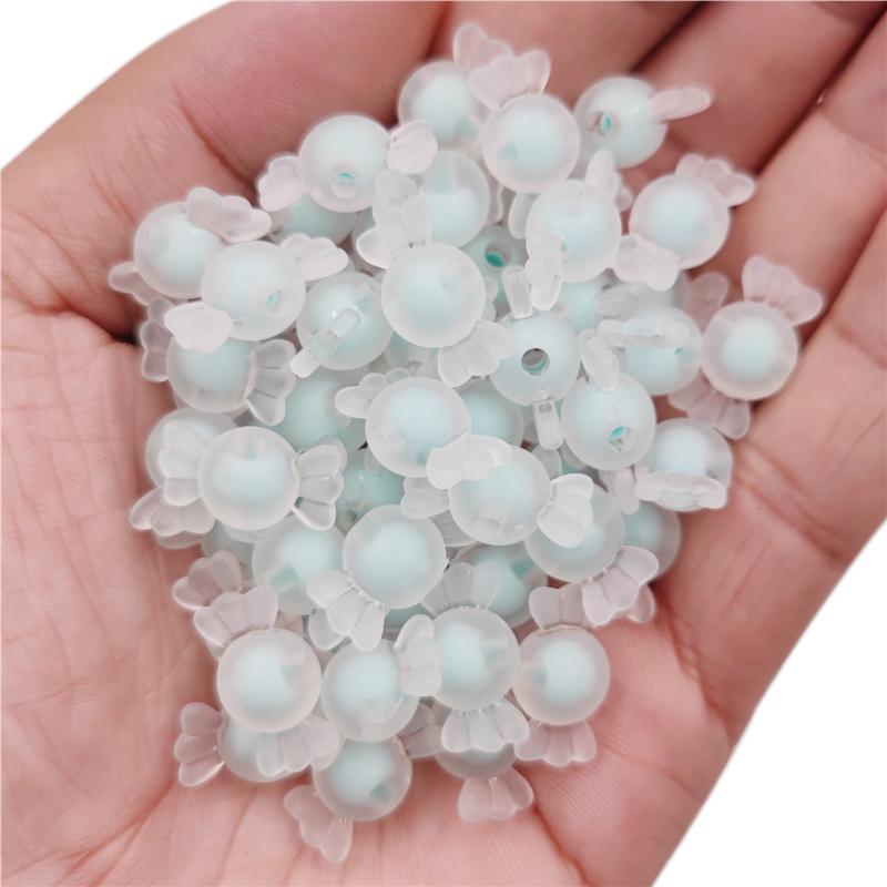 100Pcs 17mm Matte Candy DIY Craft Beads For Jewelry Making Double Layer Pendant Necklace Bracelet Wholesale