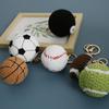 Billiards Rugby Crochet Soccer Keyrings Tennis Baseball Sport Ball  Pendant  Backpack