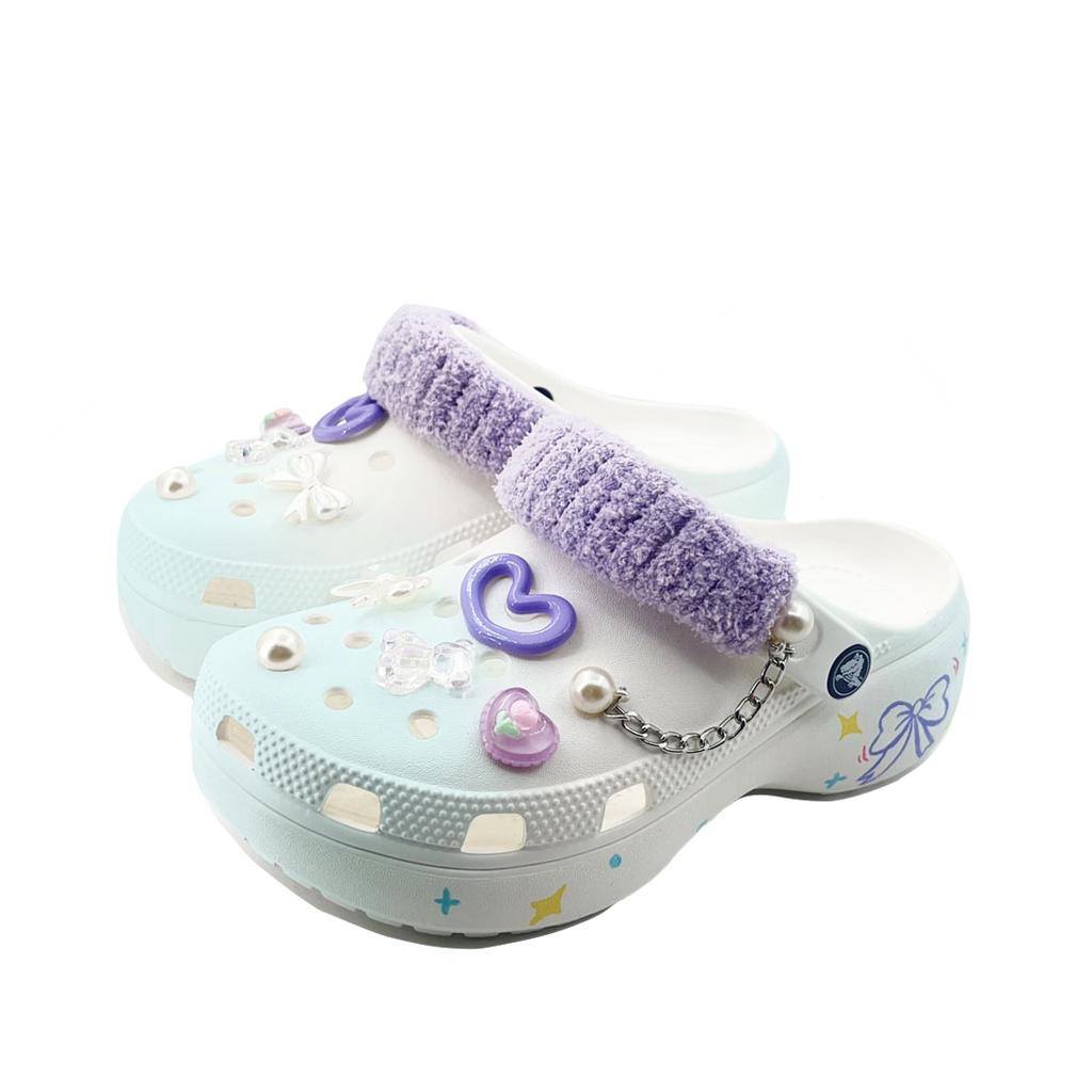 Crocs Классические клоги на платформе EVA Удобные и стильные Простые Повседневные Личность Комфортные Туфли с отверстиями Унисекс Зеленый