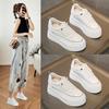 Thick-soled White Shoes Women, Within The High Hundred with Imitation Leather Single Shoes, Muffin Plate Shoes Women's Shoes