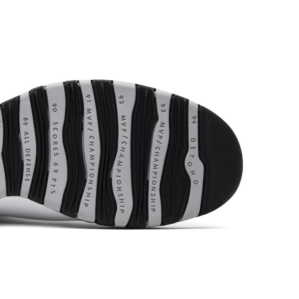Air Jordan 10 Retro 'Steel' 2013 (Unisex) White / Black / Light Steel Grey / Varsity Red Vintage Basketball Shoes 310805 103