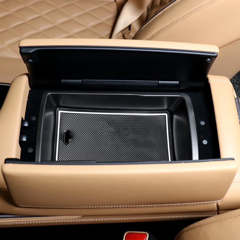 For Genesis GV80 -2024 Car Tuning 1PCS Black Central Console Car Tray Armrest Storage Box Accessories