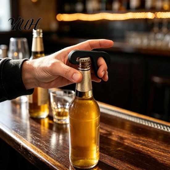 Finger Ring Bottle Opener 3D Printed Opener, Compact Portable Beer One-Handed Soda Cap Remover, Heavy Duty Tool Ergonomic Jar Lid Remover for Kitchen