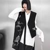 Women's Vest Spring Retro Black Vest Design Sense Irregular Personality Loose Fashion All-match