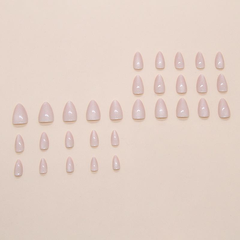 Gentle fine flash nude cat eye vitality girl versatile European and American ins style removable wearing armor 30 pieces