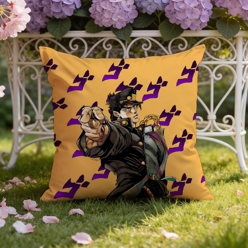 J-JoJo's Bizarre Adventure Наволочка для подушки Домашняя и автомобильная Двухсторонний чехол для подушки: Двусторонняя конструкция для максимального комфорта