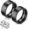 His & Her Titanium Steel Rings: European & American Hip-Hop Style Couples Jewelry