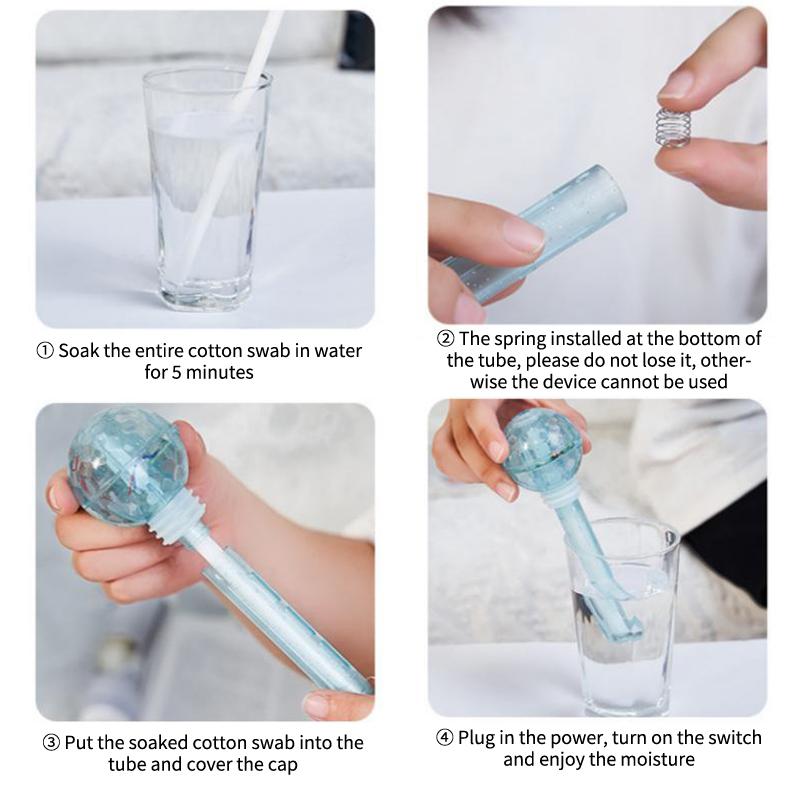 USB Humidifier Stick with LED Lights Compact Design for Home and Office Spaces