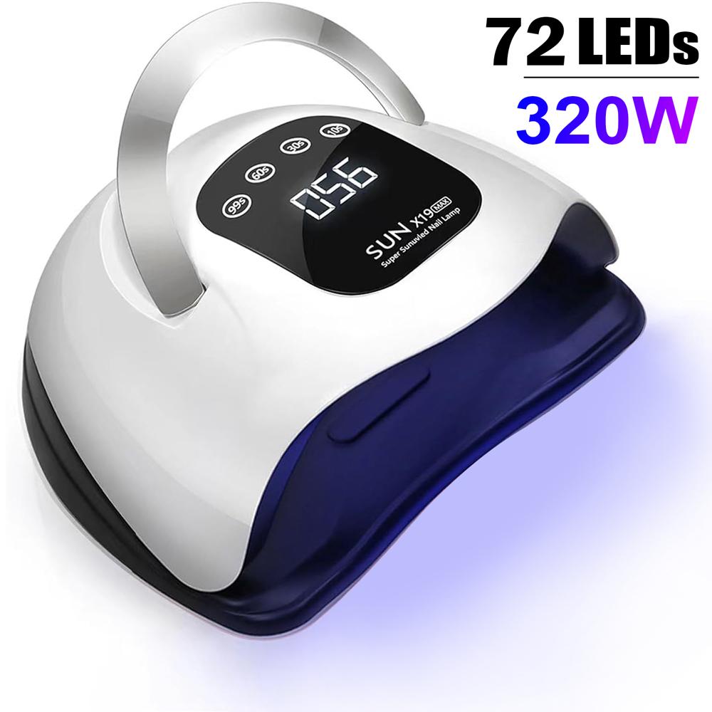 268 Вт УФ-светодиодная лампа для сушки ногтей для профессиональных ногтей, отверждающая гель-лак, УФ-лампа для сушки ногтей с автоматическим датчиком 57 шт.