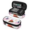 Pencil Case Lightweight Durable 300D Polyester Smooth Zipper with Pen Slots Mesh Pocket and Spacious Main Compartment for Students