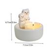 Scented Light Holder Cartoon Kitten Candle Holder Resin Cat Aromatherapy Candle Holder