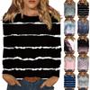 Long Sleeve Tops For Women T-Shirt Casual Print Tops T Shirt Round Neck Pullover Blouse