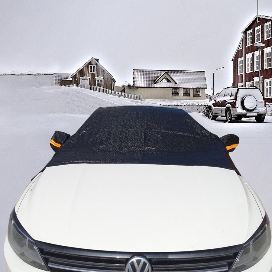 Universal Car Windshield Cover for Ice And Snow Windproof Window Guard with Magnetic Reflective Strips Front Window Protection