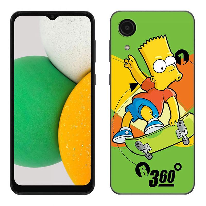 The Simpsons Black Silicone Phone Case For Samsung Galaxy A01 A03 Core A04 E A02 A05 A10 A20 A21 A30 A50 S A6 A8 Plus A7 2018