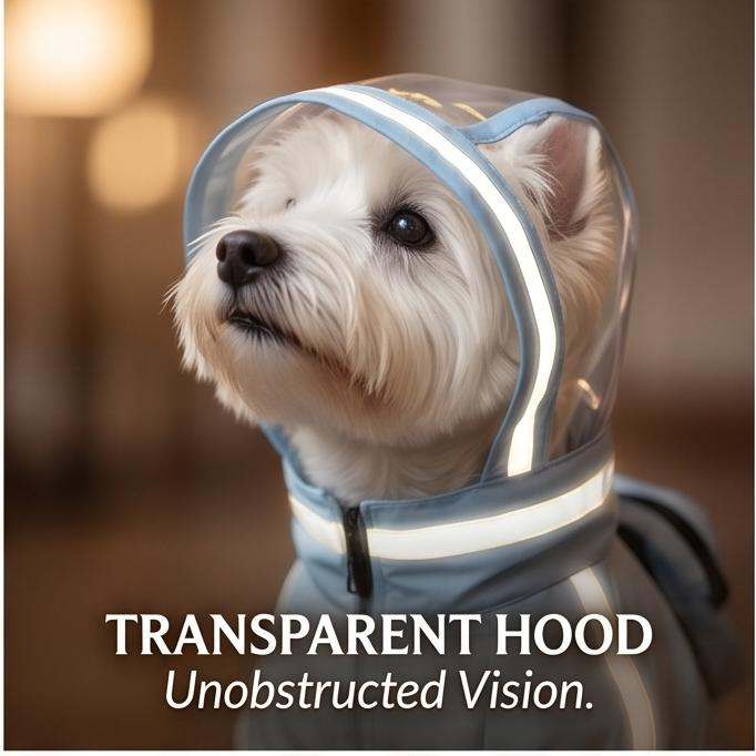 Waterproof Four-Legged Tail-Covering Dog Raincoat with Built-In Backpack Leash-Ready for Small Medium Dogs Rainy Day Outdoor Walks & Trips