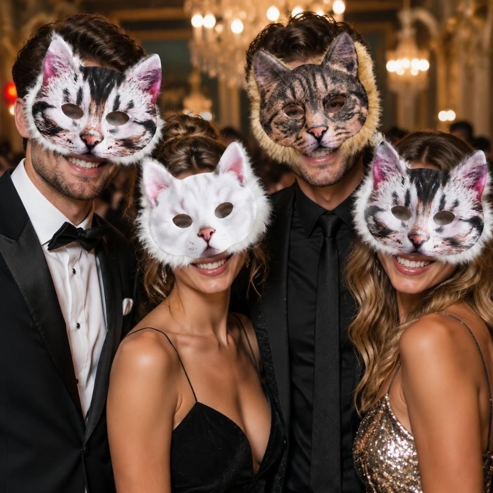 Breathable Cat Mask Realistic Cosplay Mask Novelty Masquerade Mask Cosplay Props