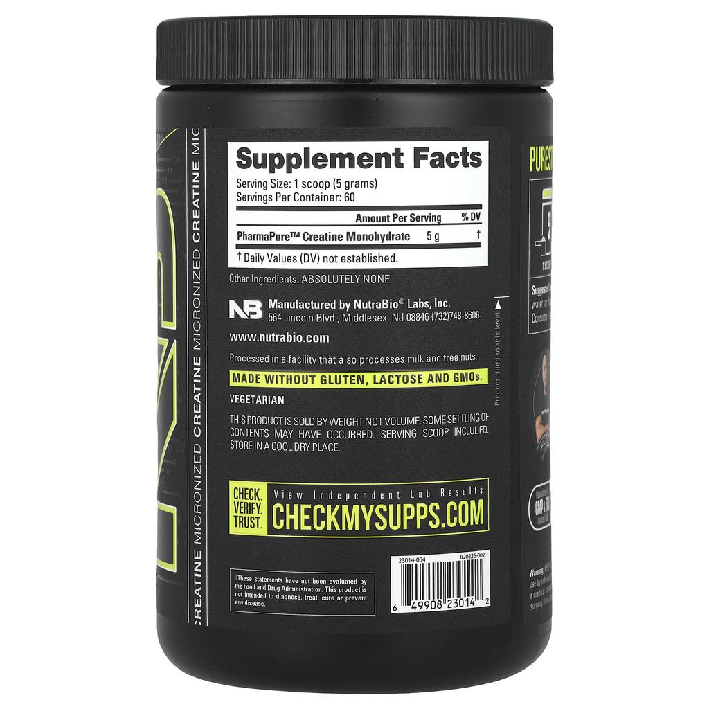 Micronized Creatine Monohydrate, 300G (10.6Oz)