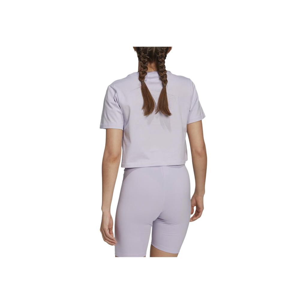 Adidas Originals Logo Play Tee Women Tops Light-Purple H22754