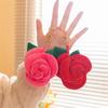 Rose Pendant Decoration For Valentine's Day, Cute Plush Simulation Rose Keychain, Valentine's Day Gift Bouquet