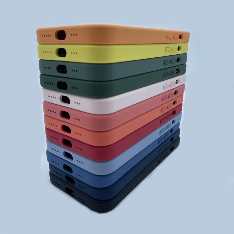 Чехол из жидкого силикона Apple 13 Pro Max с выдвижным окном и полным покрытием