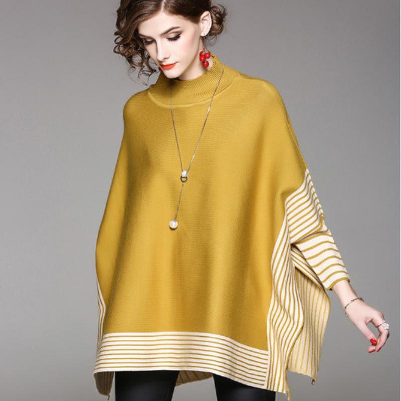 Весна и осень, плащ с рукавами «летучая мышь», пуловер, свитер, шаль, тонкий свободный свитер, женский универсальный темпераментный свободный свитер, пуловер