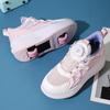 Обувь для роликовых коньков для мальчиков и подростков Съемные плоские туфли Колеса для роликовых коньков для девочек Кроссовки для детей