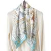2025 Silk Twill Retro 90x90cm Light Luxury Women's Sunscreen Shawl
