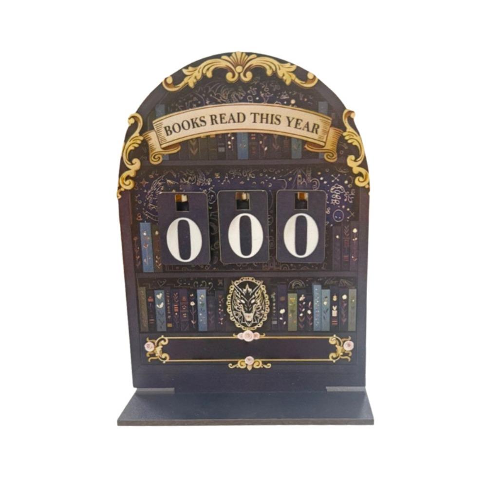 Ретро Трекер Читательского Вызова Деревянный Регистратор Чтения Книг Украшение Книжной Полки Книжный Червь