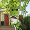 Swing Frog Figurine Hanging Resin Animal Statue Sculpture Pendant Indoor Outdoor Patio Yard Garden Decoration Ornament Christmas Gift