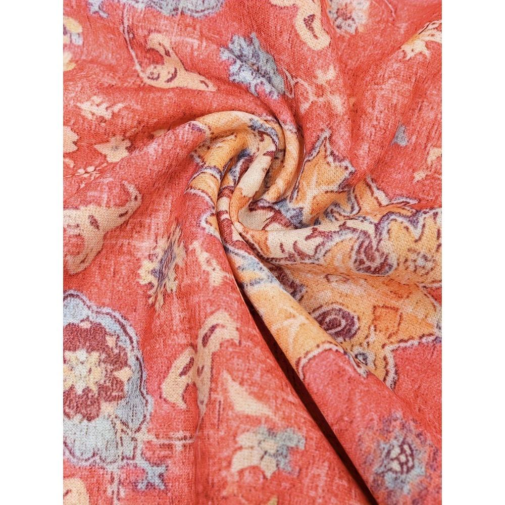 Новая осень-зима женская блузка винтажная этническая рубашка с цветочным принтом с длинным рукавом и V-образным вырезом на пуговицах свободные повседневные топы в стиле бохо