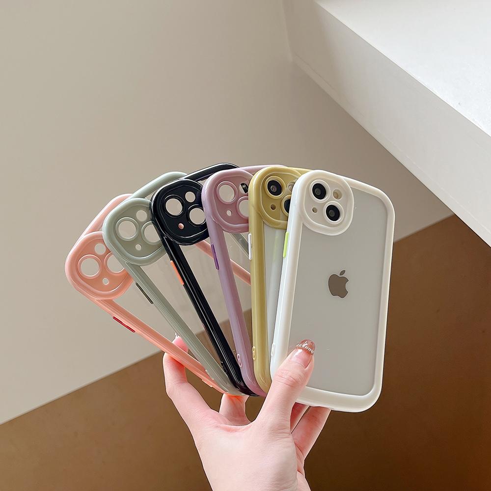 Милый бампер ярких цветов, противоударный прозрачный чехол для Iphone 14 13 12 11 Pro Max, мягкая задняя крышка для Ipone 13 Pro, модный чехол