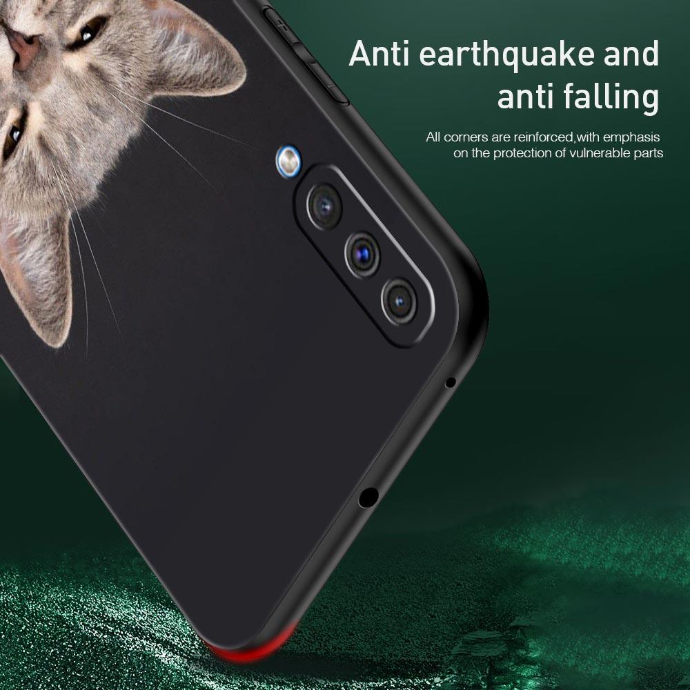 Милый чехол-котик с сердцем для Samsung Galaxy A56 A36 A26 A34 A17 A16 A06 A14 A12 A54 A72 A70 A24 A22 A20e A52 A50 A40 A32