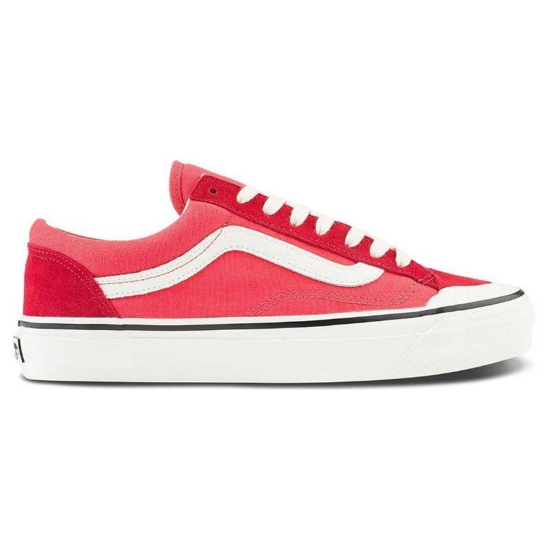 Vans Old Skool Reissue 136 Comfort Lightweight Wear-resistant Breathable Low Top Skate Shoes Unisex Red VN000MT6CIS