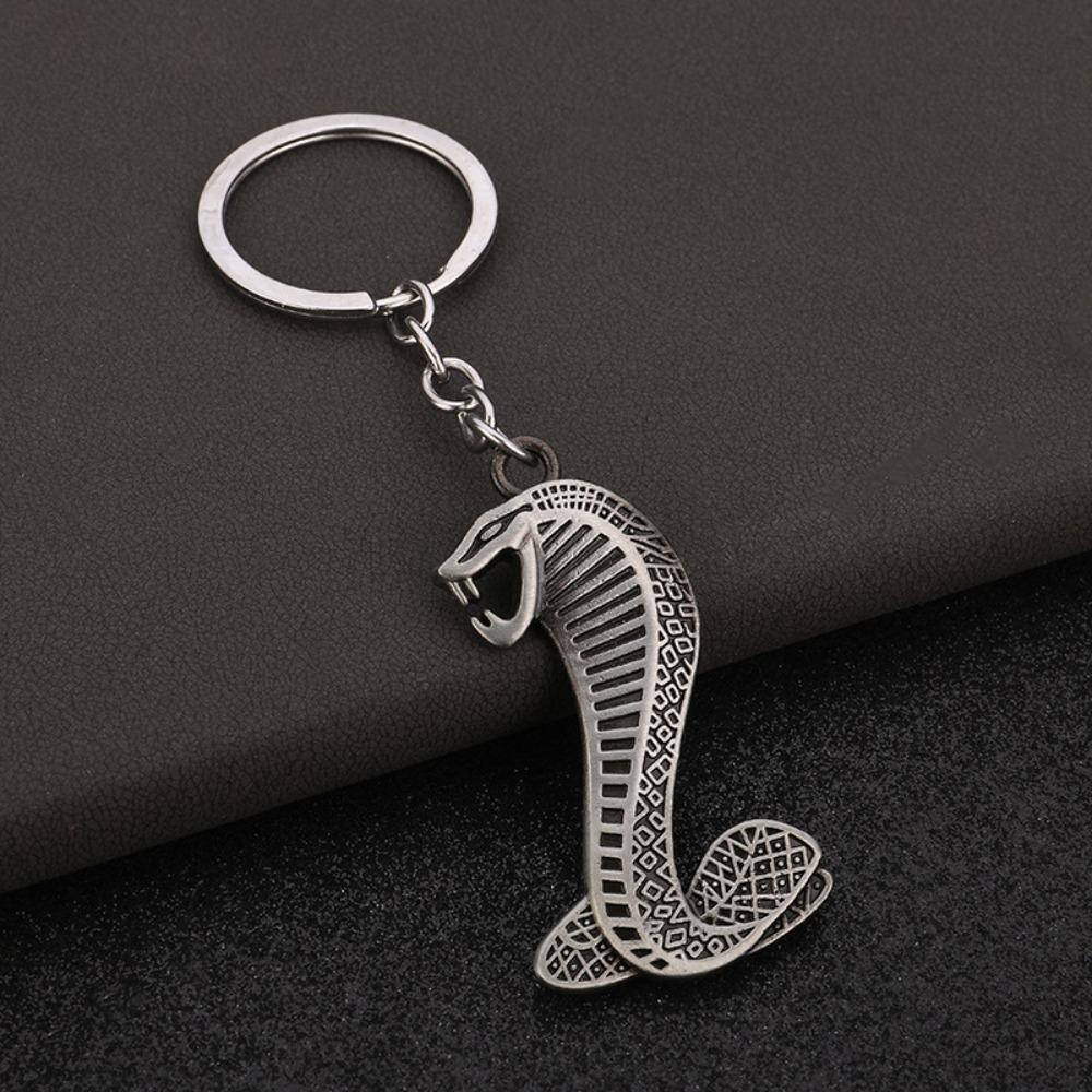 Hollow King Cobra Key Ring Fangs Car Key Chain Bag Ornament King Cobra Keychain  Hanging Accessory