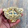 Brass Sundial Compass Marine Fully Functional Nautical Sundial 3 Inch