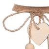 Love Heart Decoration Rope Handmade Wood Bead Jute Rope