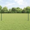 VidaXL Euro Fence with 5 U-Posts Green 0.6x10 M Steel 3335989