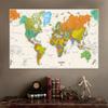 The World Map Physical Map Decorative Hanging Picture Non-Smell Wall Sticker Without Country Flag Home Decoration 150x225cm